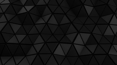 Zarif siyah üçgen soyut arka plan, parlaklık yüzeyi. 3d Hazırlama
