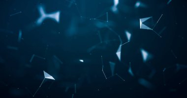 Noktaları ve çizgileri birleştiren soyut çokgen uzay düşük polyester arka plan. Bağlantı yapısı gelecekçi çokgen kavramı.