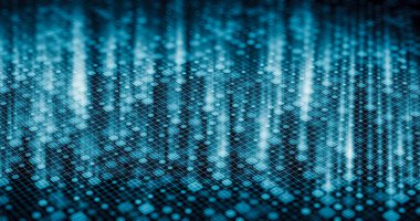 Işık arka planlı soyut fütüristik teknoloji. Çizgi ve nokta gelecek kavramı.