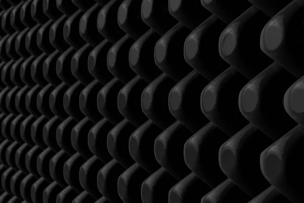 Elégant Abstrait Noir Géométrique Forme Render Concept Moderne — Photo
