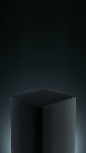 Zarif Küp Boş ürün standı. Tasarım platformu. Göstermek için kaldırım taşı. Gelecekçi kavram geçmişi. 3B görüntüleme