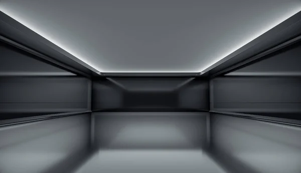 Σύγχρονη Φουτουριστικό Φόντο Έννοια Μαύρη Οθόνη Κενό Μέλλον Καθαρό Σκοτεινό — Φωτογραφία Αρχείου