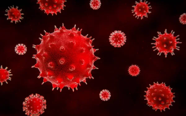 Infección Por Virus Celular Macro Bajo Microscopio Resumen Infección Viral —  Fotos de Stock
