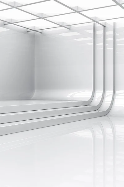 Cenário Branco Abstrato Com Luz Reflexão Elegante Destaca Espaço Limpo — Fotografia de Stock