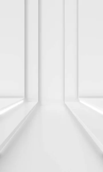 Moderní Bílá Zeď Zářivým Světlem Pozadí Abstraktní Futuristický Design Vykreslování — Stock fotografie