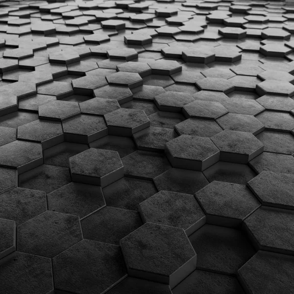Résumé Fond Hexagonal Grunge Géométrie Hexagonale Polygonale Surface Sombre Technologie — Photo