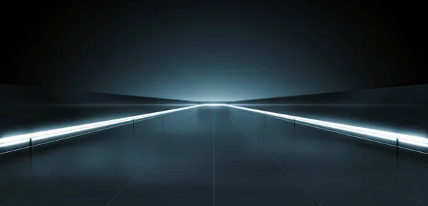 Şebeke çizgisi arkaplanlı zarif fütürist ışık ve yansıma. 3B görüntüleme.