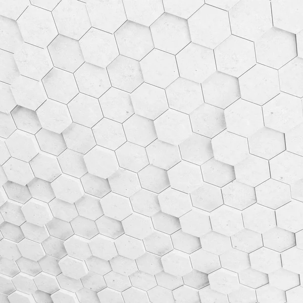 Абстрактный Шестиугольный Фон Глиняная Геометрическая Белая Поверхность Концепция Текстуры Футуристических — стоковое фото