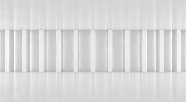 Абстрактный Белый Пол Стена Фоне Колонн Современный Дизайн Выставочного Зала — стоковое фото