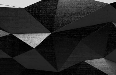 Koyu üçgen soyut arkaplan, Grunge yüzeyi, 3 boyutlu görüntüleme