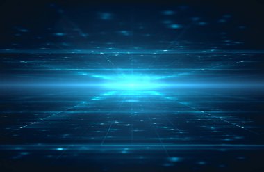 Fütürist soyut dijital bilim teknolojisi kavramı. 3d Görüntü