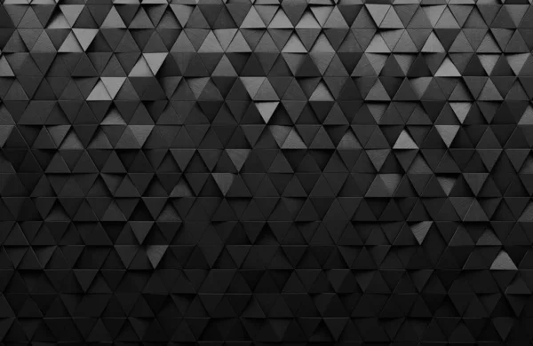 Μαύρο Τριγωνικό Αφηρημένο Υπόβαθρο Επιφάνεια Grunge Απόδοση — Φωτογραφία Αρχείου
