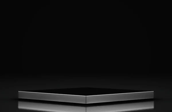 Boş ürün standı ve Siyah Arkaplan 33D Hazırlama