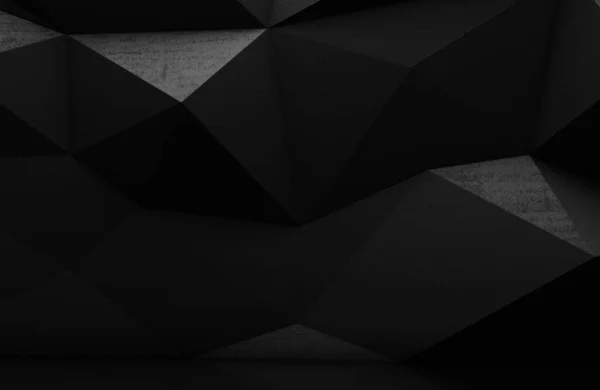 Mörk Triangulär Abstrakt Bakgrund Grunge Yta Rendering — Stockfoto