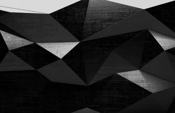 Mörk Triangulär Abstrakt Bakgrund Grunge Yta Rendering — Stockfoto