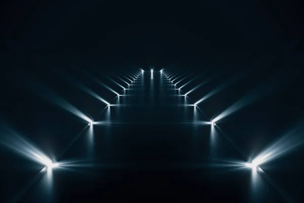 Elegant Futuristic Light Reflection Grid Line Background Rendering — Stock Photo, Image