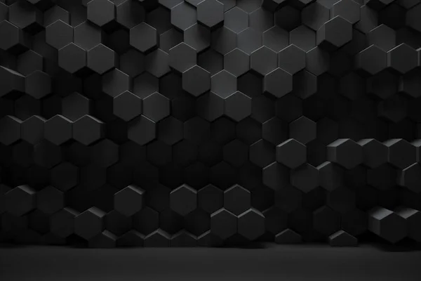 Altıgen soyut arkaplan, Grunge yüzeyi, 3d oluşturma