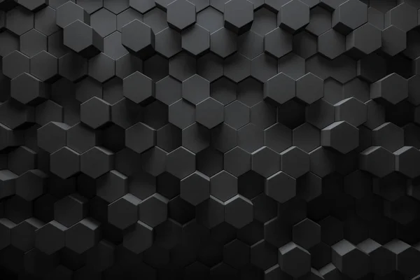 Fondo Abstracto Hexagonal Superficie Grunge Renderizado —  Fotos de Stock
