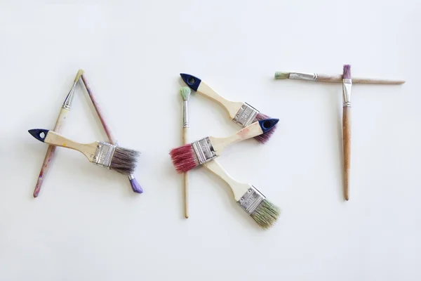 "arte" escrito por pinceles — Foto de Stock