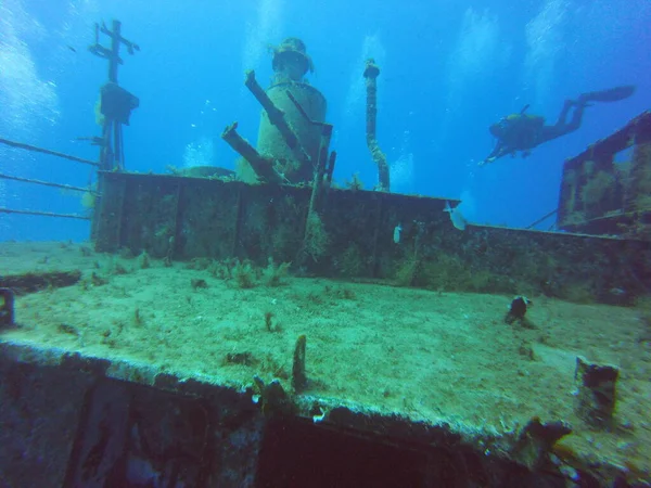 Krásný Wreck Potápění Maltě — Stock fotografie
