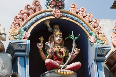 Tapınağın Kanchipuram, Tamil Nadu, Hindistan'daki kabartma