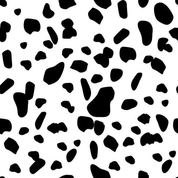 Seamless animal pattern for textile design. Seamless pattern of dalmatian spots. Natural textures. — Stock Vector