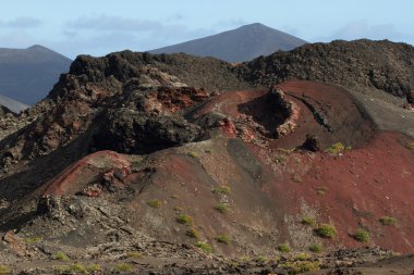 Çölün kurak en yüksek taş volkanik Lanzarote manzarada mars