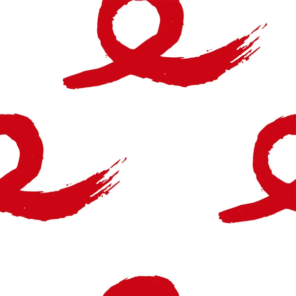 Padrão sem costura de fitas vermelhas simbolizando a doença AIDS . — Vetor de Stock