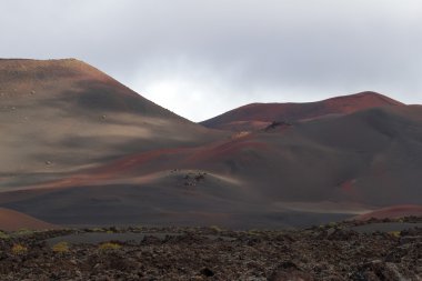 Lanzarote, Kanarya Adaları içinde taş volkanik manzara çöl