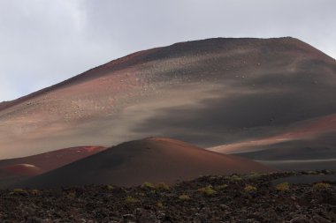 Lanzarote, Kanarya Adaları içinde taş volkanik manzara çöl