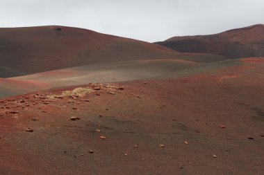 Lanzarote, Kanarya Adaları içinde taş volkanik manzara çöl