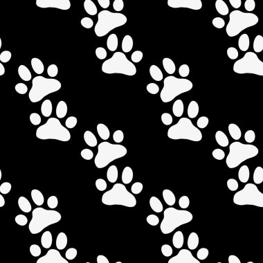 Pençe Hayvanat Bahçesi desen. Siyah ve beyaz vektör Hayvanat Bahçesi tasarımı için.