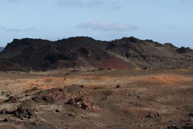 Lanzarote, Kanarya Adaları içinde taş volkanik manzara çöl