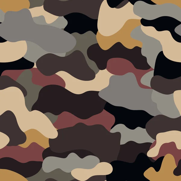 Textura de camuflaje militar sin costuras . — Vector de stock