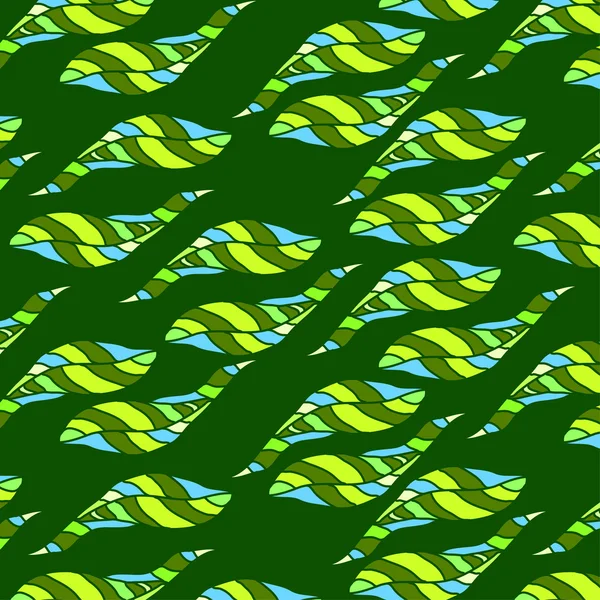 Delfiner grön abstrakt och färgstarka mönster. — Stock vektor