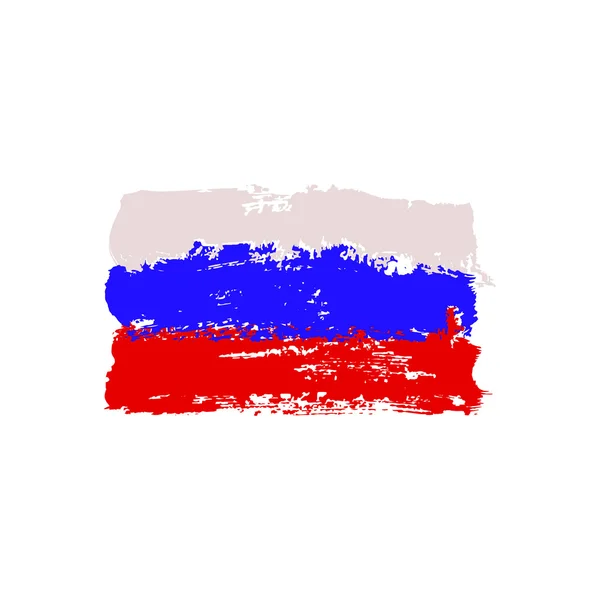 Σημαία, ζωγραφισμένο από τη βούρτσα χρωμάτων πλευρά. Σημαία της τέχνης. — Διανυσματικό Αρχείο