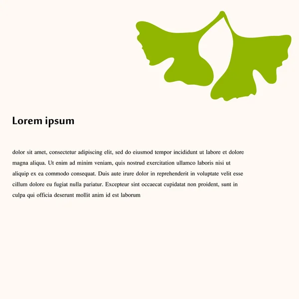 Ginkgo biloba yaprak stylizes