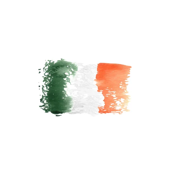 Flaga Włochy malowane farbami ręcznie pędzlem — Wektor stockowy
