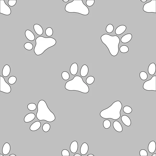Paw zoo pattern for animal and textile — Stock Vector