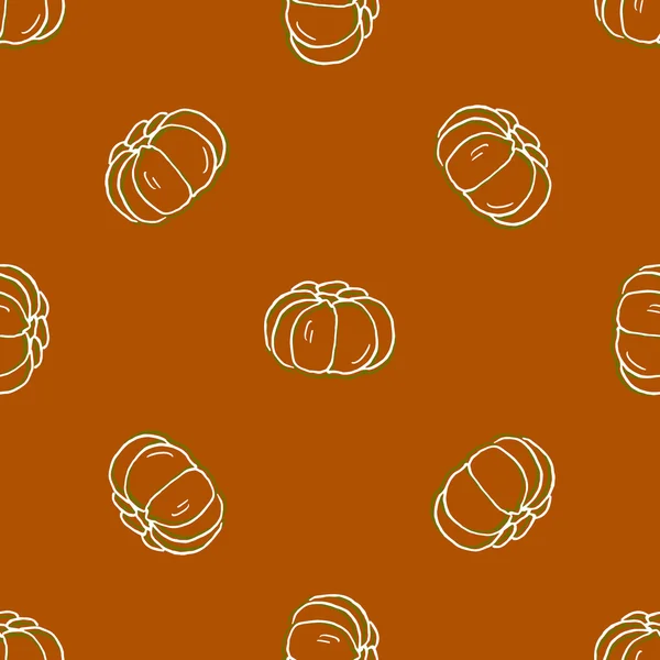 Seamless pattern of autumn pumpkins. Harvest of pumpkins. — Stock Vector