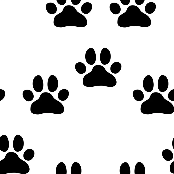 Seamless paw zoo pattern. Illustration for pet design. — Stock Vector