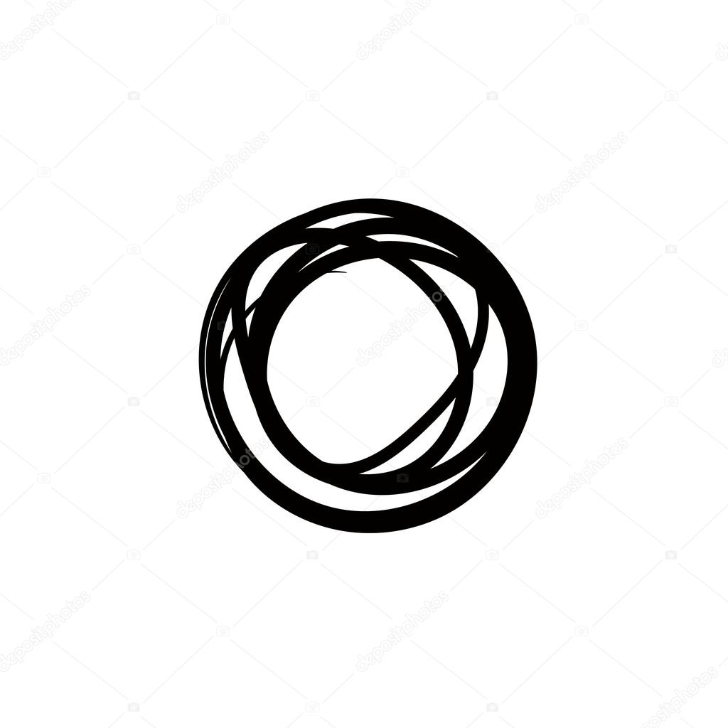 Round design element. Crcle  black frame. Rond vector