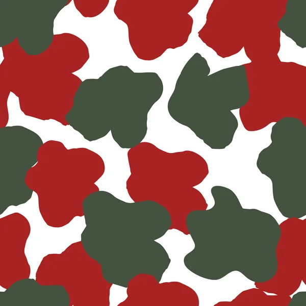 Color flower seamless pattern in military design — Stock Vector