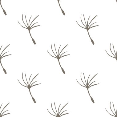 Sorunsuz süslü çiçek desenli. desen karahindiba tohumların