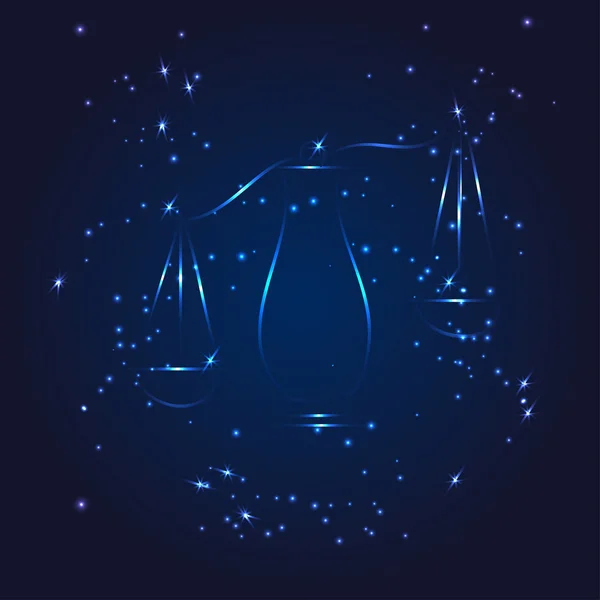 Terazi burç whith parlak yıldız