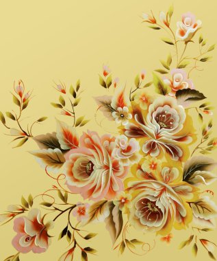 çizilmiş flover el