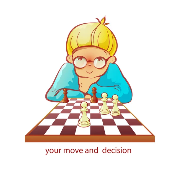 Šachový hráč — Stockový vektor