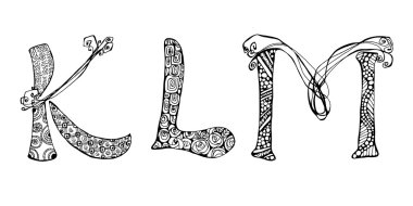 Vektör mektup yazdı doodle el ile ayarla
