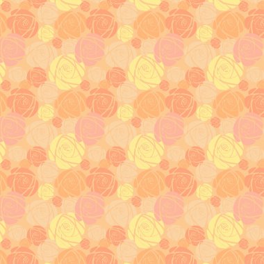 pembe Gül ile sorunsuz geçmiş. vektör çizim.