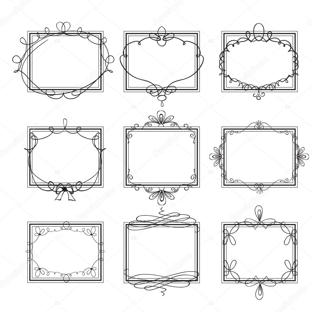 set decorative frames vector illustration